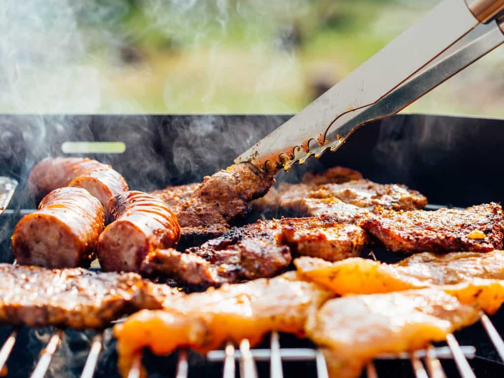 Photo of Delicious meat being grilled