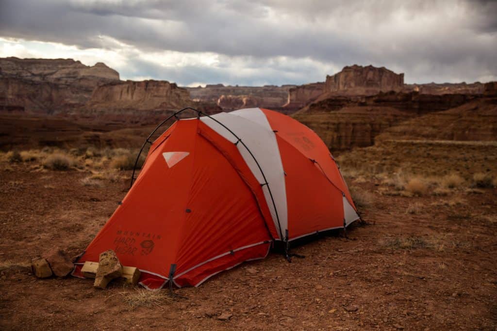 tent with foreshadowing storm incoming