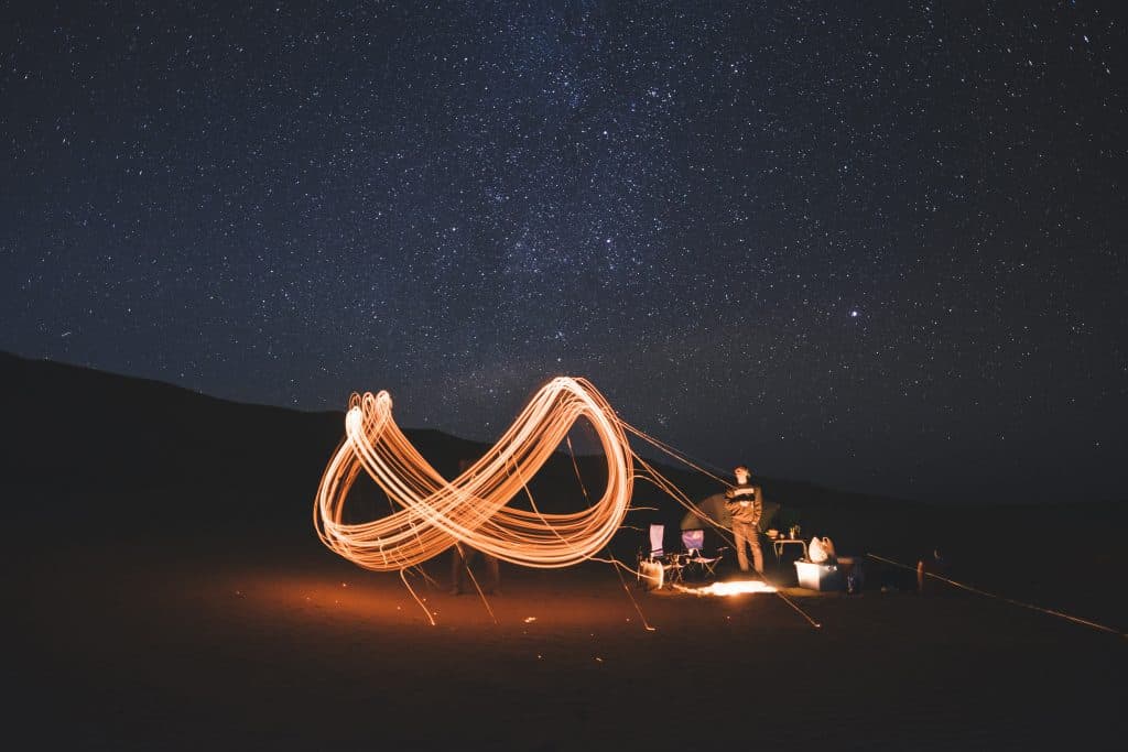 Photo of Campers having fun under stars
